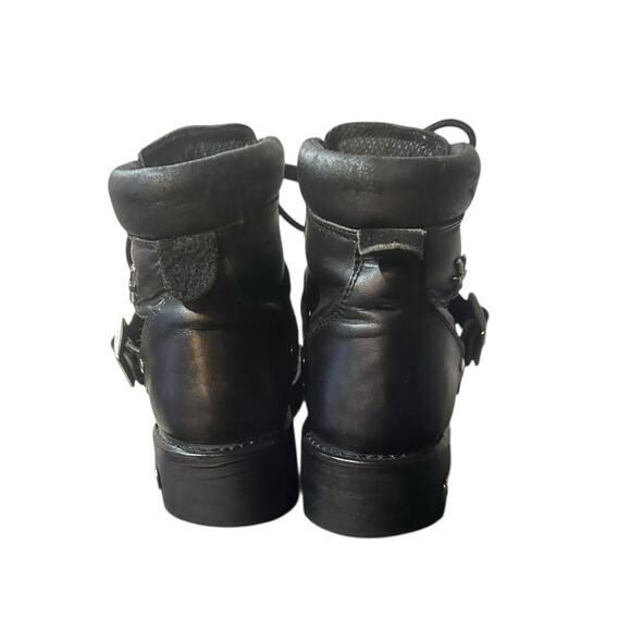 Xelement Womens Ultimate Leather Steel Toe Lace-Up Motorcycle Biker Boots Sz 8 M - Picture 6 of 10